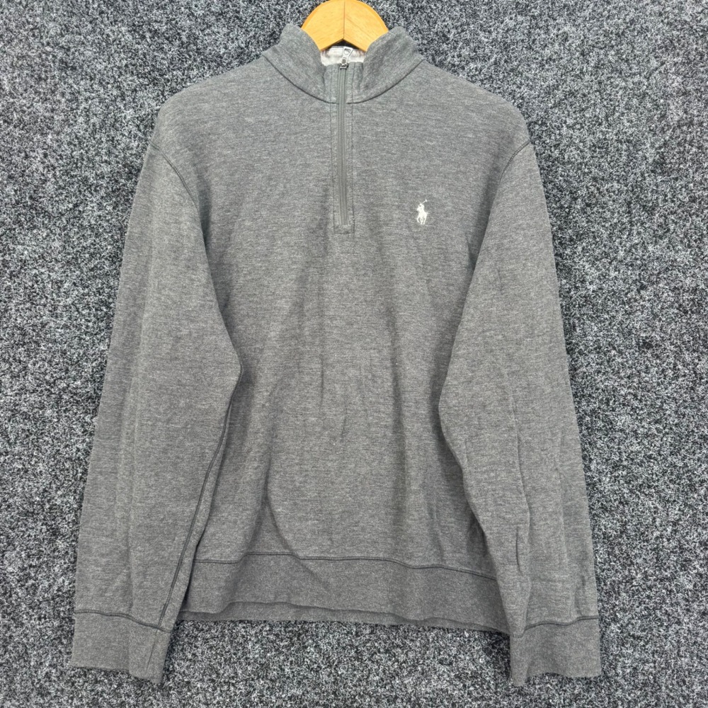 Polo Ralph Lauren Performance Mens Gray Quarter Zip Pullover Sweater Size M